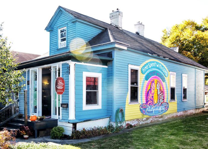 Exterior of the Lucky Cat Cafe
